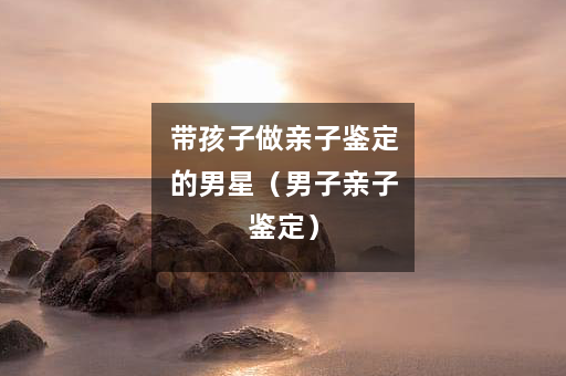带孩子做亲子鉴定的男星（男子亲子鉴定）